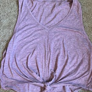 Sleeveless Lavender Knot-Front Top